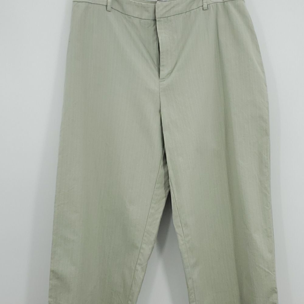Croft & Barrow Classic Stretch Capris Soft Strips Women Pants Size 12